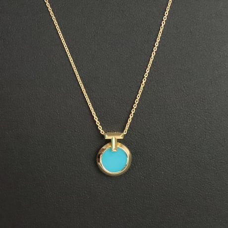 Tiffany & Co. T One Circle Pendant Necklace Diamond Mother-of-pearl 18K Yellow Gold #20242
