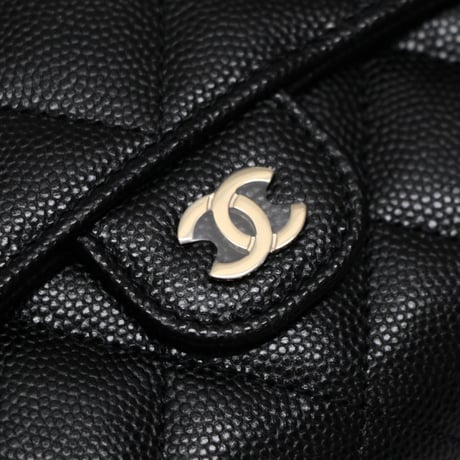 CHANEL Phone Holder Wallet on Chain Quilted Caviar Black #75683