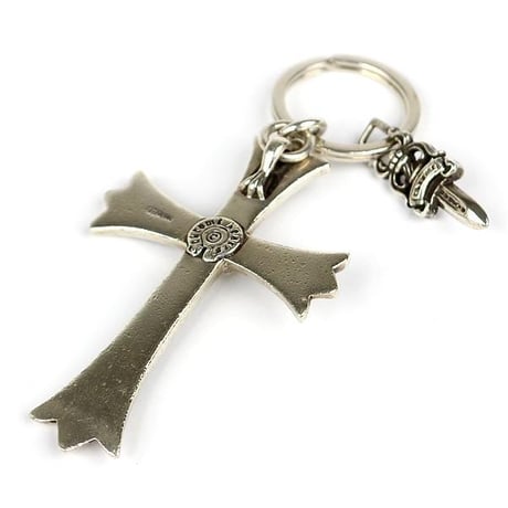 Chrome Hearts Large Cross Split Dagger Keyring #31444