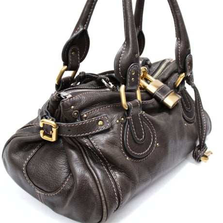 Chloe Small Paddington Handbag Leather Dark Brown #75700