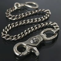 Chrome Hearts Baby Classic Link Wallet Chain 1 Clip Short #101235