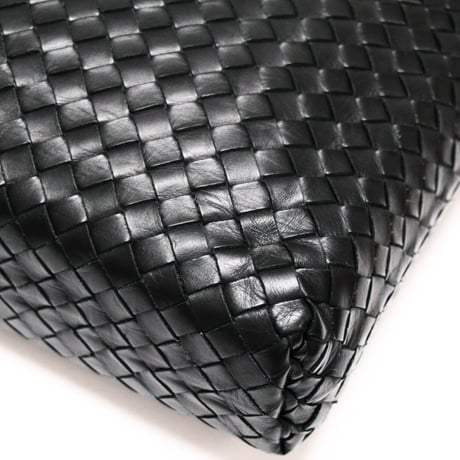 BOTTEGA VENETA Briefcase Intrecciato Leather Black #75434