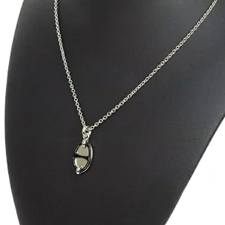 HERMES Mini Maillon PM Pendant Necklace Silver-toned ＃19936
