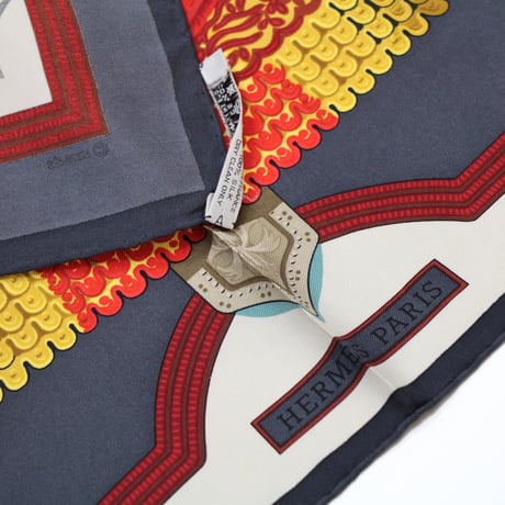 HERMES Carre 90 Silk 100% Scarf Stole "Greeece France" #76748