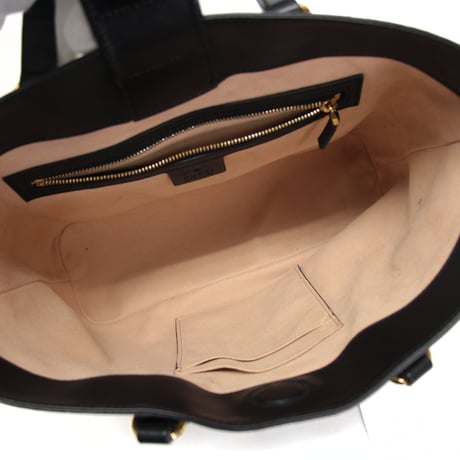 GUCCI Tote Bag GG Supreme Bees Canvas Beige Black #75809