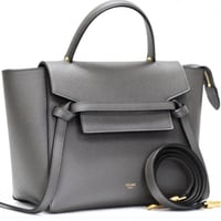 CELINE Micro Belt Bag Leather Gray #75623