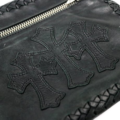 Chrome Hearts Cemetery Cross Leather Pouch #104906