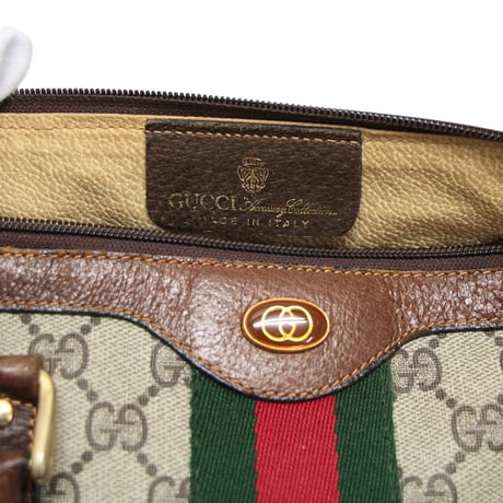 GUCCI Mini Bowling Bag GG Canvas Beige #76205