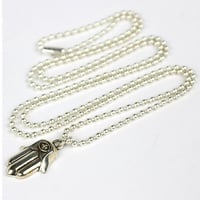 Chrome Hearts Hamsa Hand Pendant Ball Chain Necklace #103851
