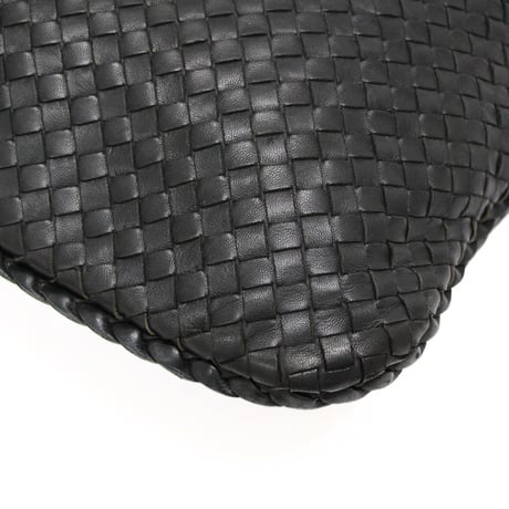 BOTTEGA VENETA Hobo Bag Intrecciato Leather Black #76645