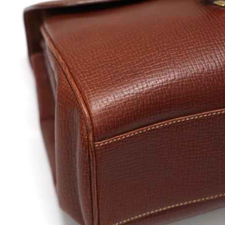 LOEWE Top Handle Flap Bag Leather Brown #75970