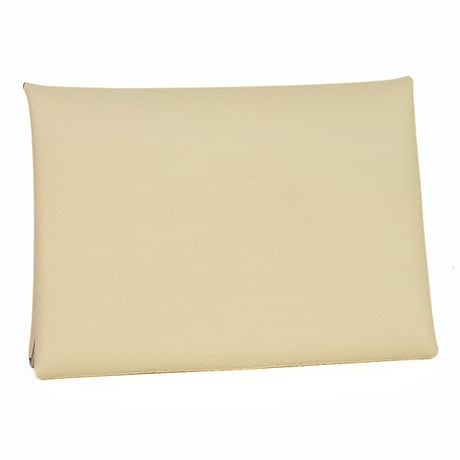 HERMES Calvi Duo Coin Purse Epsom Leather Vanilla #20298