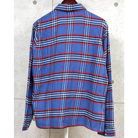 Chrome Hearts Unused Work Dog Cross Ball Buttons Plaid Shirt #104230