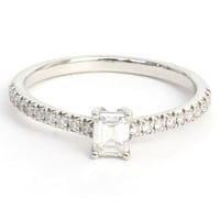 TIFFANY＆Co. Novo Emerald-cut Engagement Ring Diamond Platinum #19391
