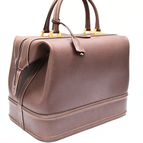 GUCCI Doctor Bag Leather Brown #75846