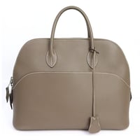 HERMES Bolide 1923 30 Handbag Swift Leather Etoupe #19510