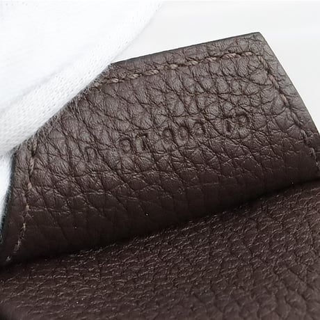 HERMES Sac Eebdo Reporter Messenger Bag Evergrain Leather Brown #19870