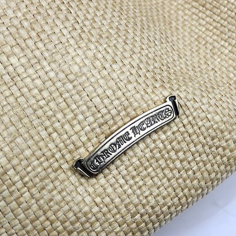 Chrome Hearts Brand-New CH Plus Large Straw Beach Bag Beige #31684