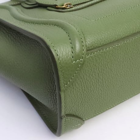 CELINE Nano Luggage Tote Bag Leather Khaki #19527