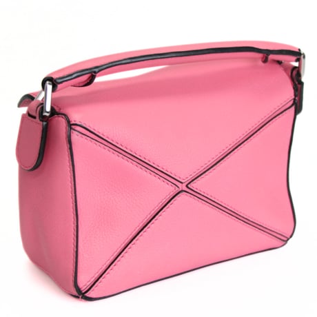 LOEWE Mini Puzzle Bag Leather Pink #75694