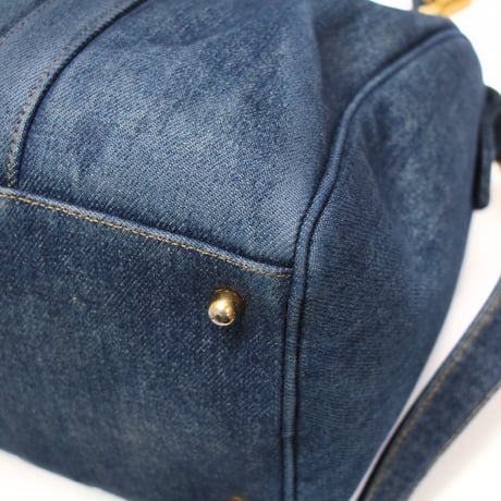CHANEL Timeless CC Duffle Bag Denim Indigo Blue #75612