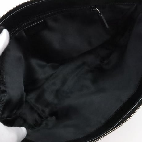 Gucci GG Canvas Leather Shoulder Bag Black #31948