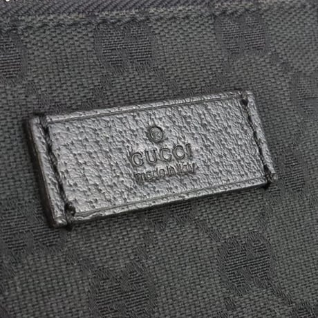Gucci GG Canvas Leather Shoulder Bag Black #31948