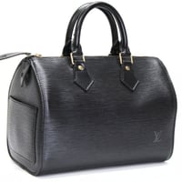 Louis Vuitton Speedy 25 Handbag Epi Leather Black M43012 #75491