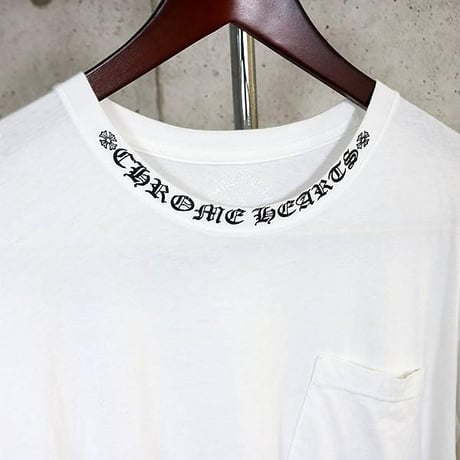 Chrome Hearts Neck Print Logo T-Shirt White #103826