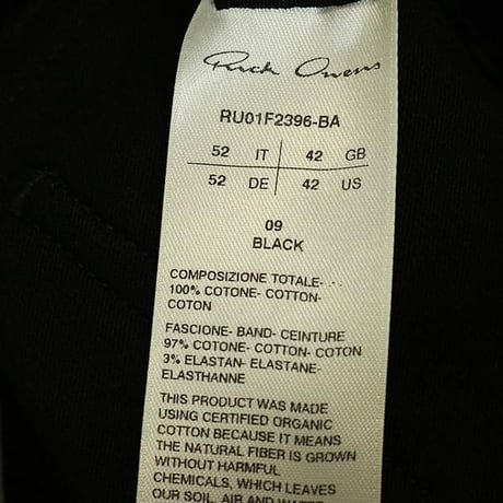 Rick Owens Brand-New Mastodon Cargo Pants #31609