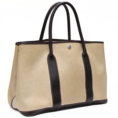HERMES Garden Party PM Tote Bag Toile H Maron＃76130