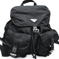 PRADA Backpack Nylon Black #75702