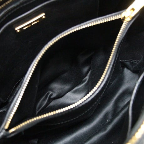 Miu Miu Matelasse Handbag Leather Black #75852