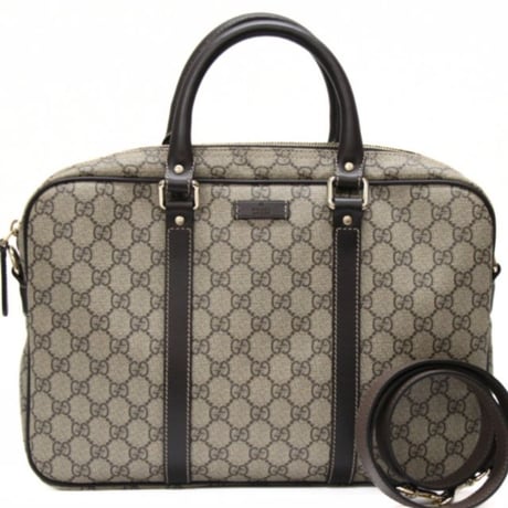 GUCCI Briefcase Supreme GG Canvas Brown #76148