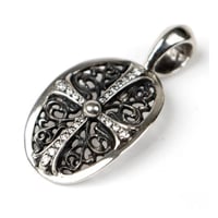 Chrome Hearts Classic Oval Cross Pave Diamond Pendant #104769