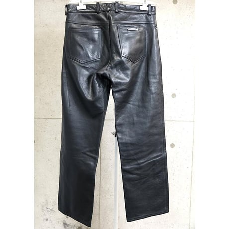 Chrome Hearts Vintage Old Fleur Knee 5-Pocket Leather Pants #30932