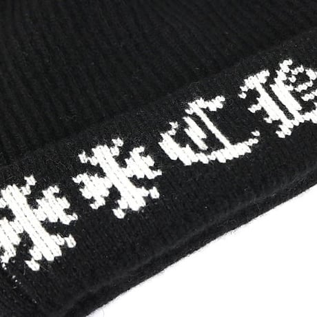 CHROME HEARTS Beanie Big Daddy Cashmere Black #103748