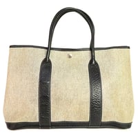 HERMES Garden Party PM Tote Bag Toile H Canvas Grey＃20221