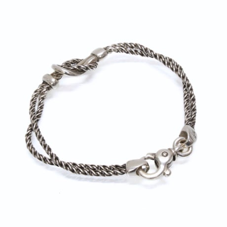 TIFFANY＆CO. Double Rope Center Knot Bracelet Sterling Silver 925 #75758