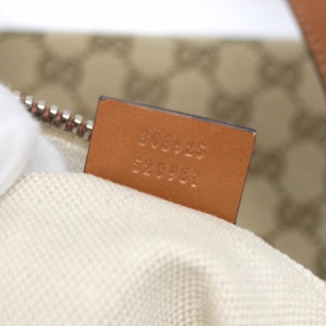 GUCCI Boston Bag GG Canvas Beige Brown #75302