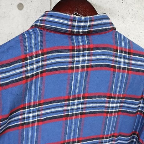 Chrome Hearts Unused Work Dog Cross Ball Buttons Plaid Shirt #104230