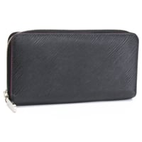 Louis Vuitton Zippy Wallet Epi Leather Black Hot Pink M64838 #75678