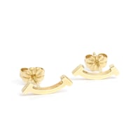 TIFFANY & Co. T Smile Mini Pierced Earrings 18K Yellow Gold  #19572