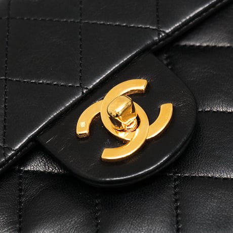 CHANEL Mini Square Flap Bag Quilted Lambskin Black #75030