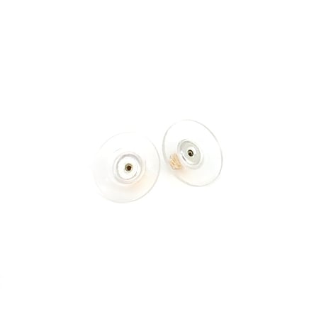 CHANEL Coco Mark Clover Dangle Pierced Earrings Coral Pink Gold-toned 03P #20178