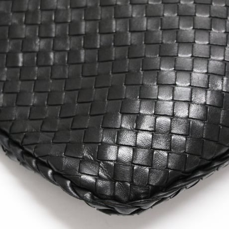 BOTTEGA VENETA Hobo Bag Intrecciato Leather Black #76212