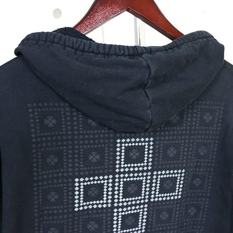 Chrome Hearts Framed Cross Back Print Zip Up Hoodie Black #104110