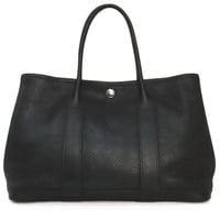 HERMES Garden Party TPM Tote Bag Negonda Leather Black ＃20431
