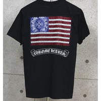 Chrome Hearts Brand New Vintage USA Flag Horseshoe T-Shirt #31746