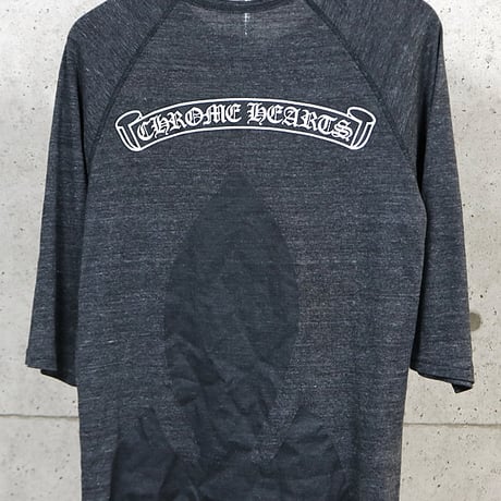 Chrome Hearts Vintage Henley Neck Back Flare Knee 3/4 Sleeve T-Shirt #31767